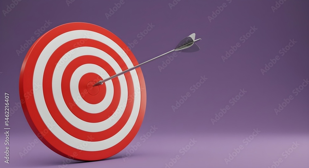Arrow hitting the bullseye of a target.