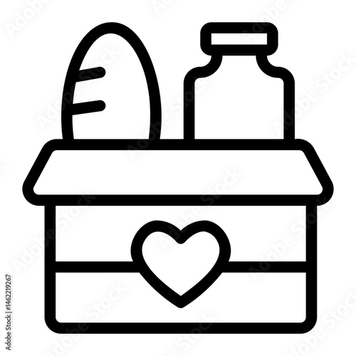 food donation line icon
