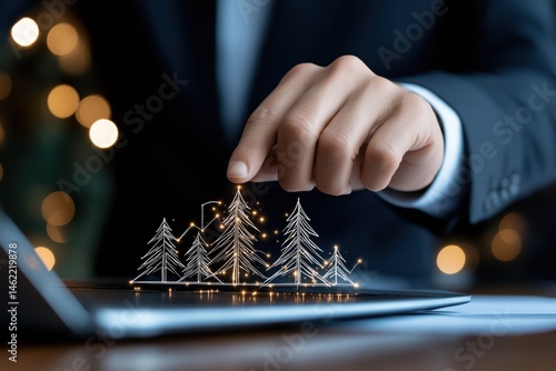 Corporate event planner preparing logistics for an upcoming conference with innovative ideas and detailed organization efforts