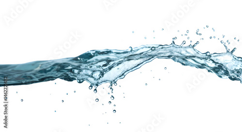 Obraz na płótnie Dynamic splash of water against a black background. Clean and refreshing. w salonie