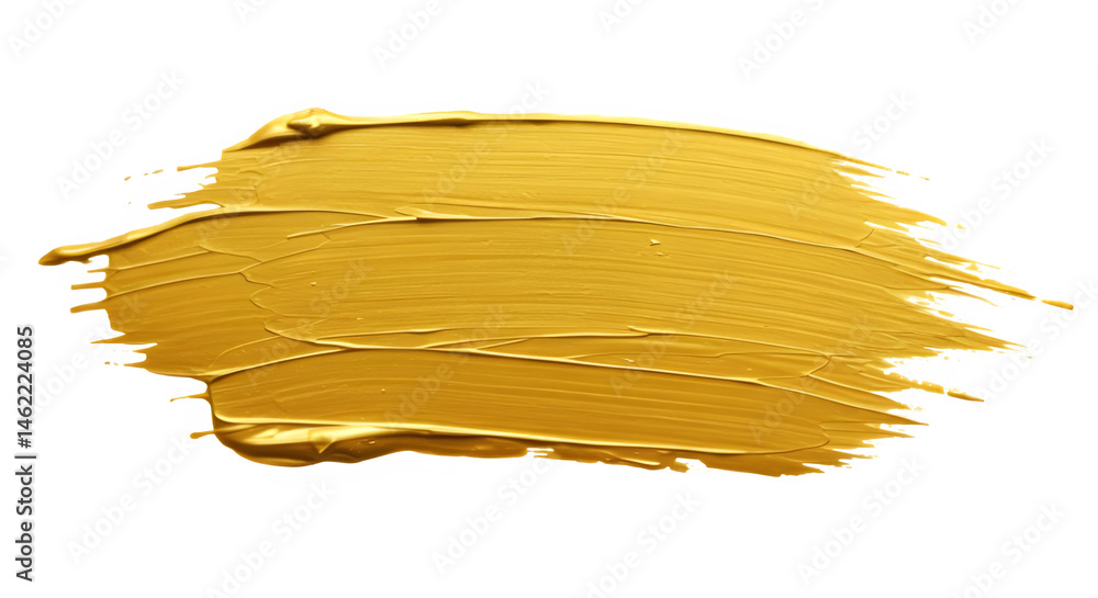Golden Abstract Paint Stroke