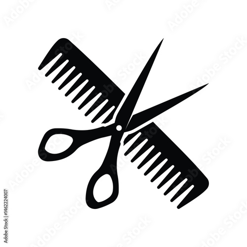 Comb Scissors Dairy Background Icon