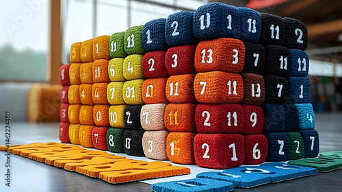 Colorful periodic table educational blocks
