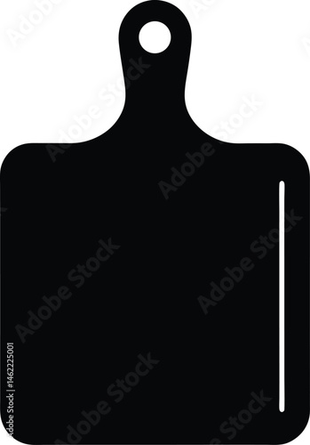 Cutting board silhouette, vector illustration 