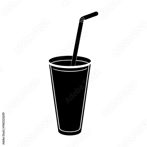 Stainless Steel Straw silhouette vector