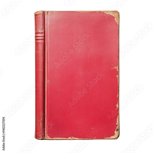 Vintage Red Book Cover isolated on transparent background