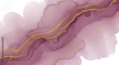 Obraz na płótnie Abstract art: mauve and gold w salonie