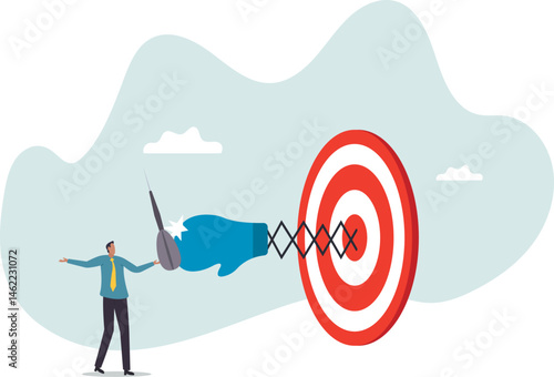 Tough time or career struggle, trouble, difficulty or obstacle to achieve business target, hard situation to losing .character for design.