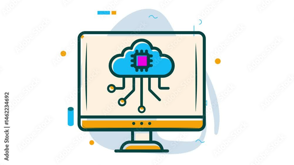 specialized cloud computing microchip hardware animation, ai powered integrated circuit pc animated video Artificial intelligence Clip Natural Language Processing footage Machine Learning motion graph specialized cloud computing microchip hardware animation, ai powered integrated circuit pc animated video Artificial intelligence Clip Natural Language Processing footage Machine Learning motion graph