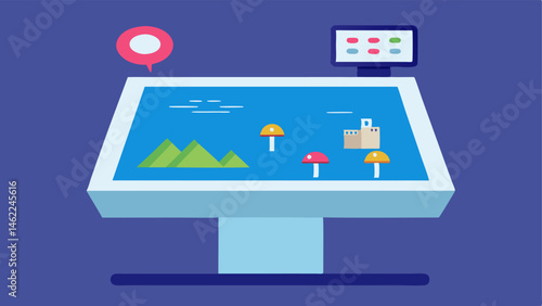 Interactive Touch Screen A touch screen display that allows visitors to navigate digital exhibits