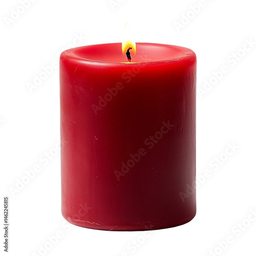 Red Candle Flame Light Image isolated on transparent background