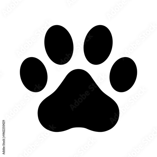 Cat or dog paw print icon