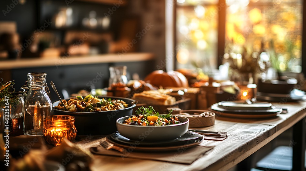 A local community hosting a free Thanksgiving dinner for low-income families and individuals. A local community hosting a free Thanksgiving dinner for low-income families and individuals.