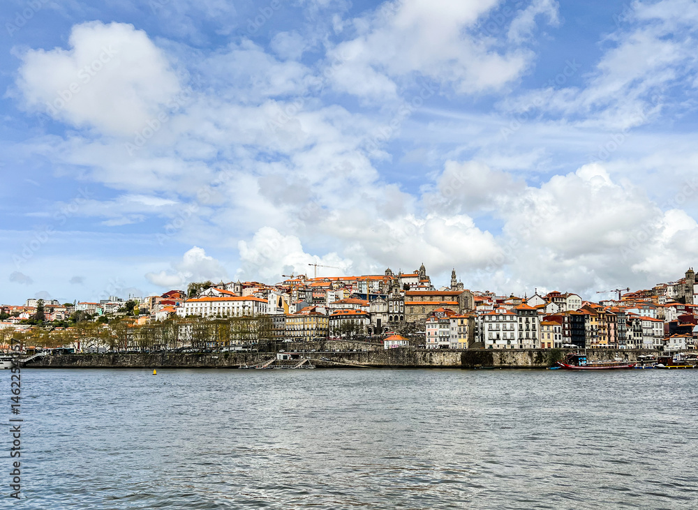 Obraz premium Panorama of the old town of Porto, Portugal from riverside