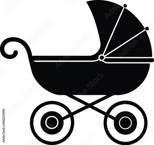 Baby carriage silhouette