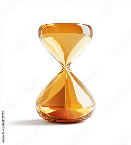 Financial element 3D golden hourglass