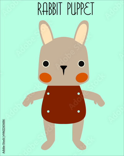 Rabbit puppet svg cut file for cutting machine
