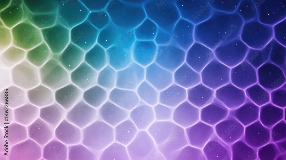 Obraz premium Abstract cellular structure, vibrant colors, intricate pattern