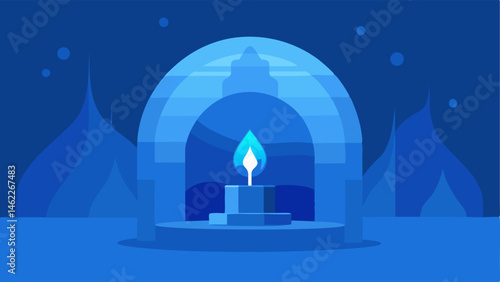 Glow of the Chamber The chamber emits a soft blue glow from within symbolizing the cold temperature and creating a calming atmosphere.