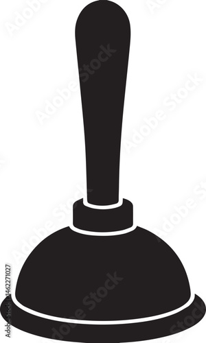 Plunger Silhouette Vector | Plumbing Black Vector Art Illustration for Utility Design