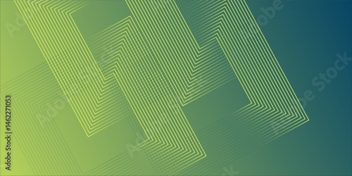 green abstract background with glowing circles. Swirl circular lines pattern. Geometric spiral. Twirl element. Modern graphic design. Futuristic technology concept.