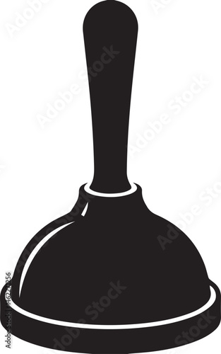Plunger Silhouette Vector | Plumbing Black Vector Art Illustration for Utility Design