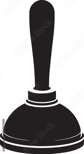 Plunger Silhouette Vector | Plumbing Black Vector Art Illustration for Utility Design