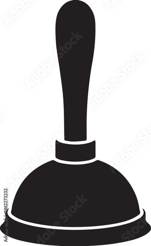 Plunger Silhouette Vector | Plumbing Black Vector Art Illustration for Utility Design