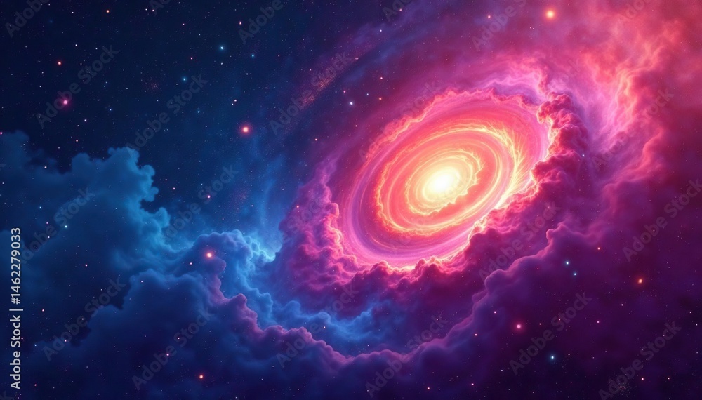 Fototapeta premium Abstract swirling nebula, perfect for website backgrounds, galaxy, web, digital