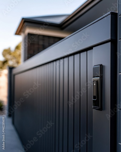 Modern automated gate with sleek design