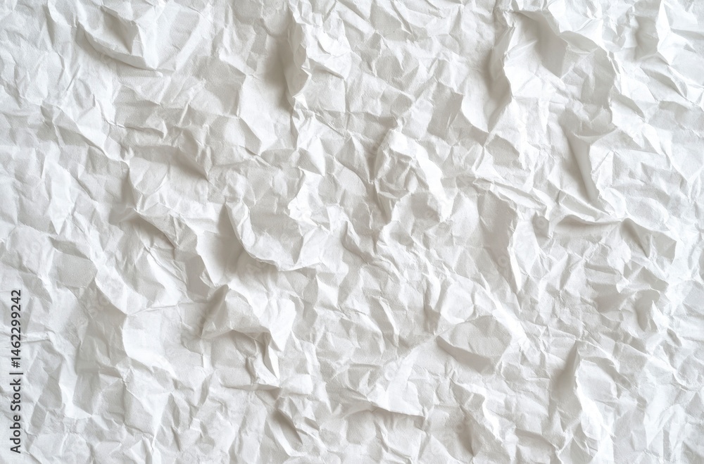 Obraz premium White Crumpled Paper Texture Background