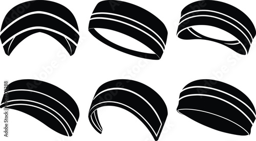 Sports Headband silhouette vector