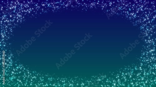 Blue green gradient color shimmering title frame animation: for opening and background material