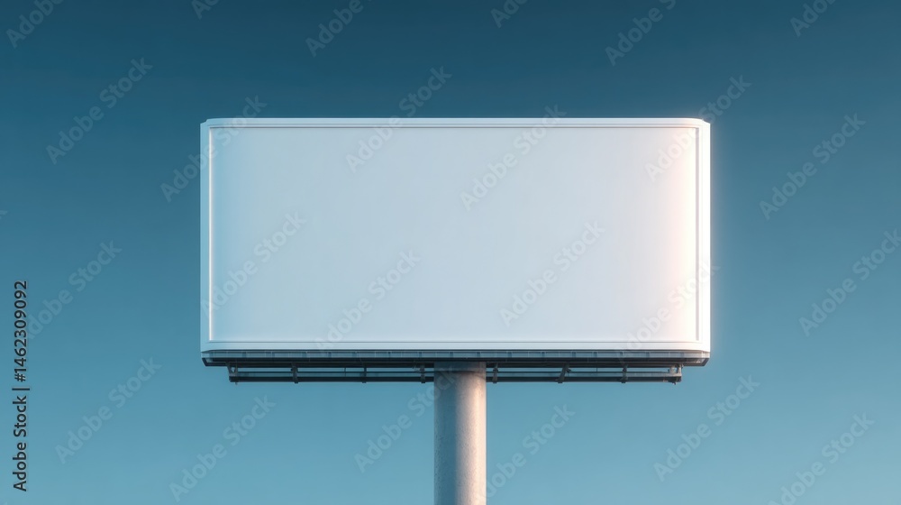 Obraz premium blank billboard front view isolated on white background