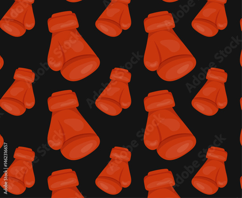 Boxing glove pattern. Black background