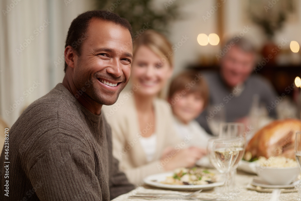 cozy thanksgiving dinner scene with loving family gathered around beautifully set table cozy thanksgiving dinner scene with loving family gathered around beautifully set table