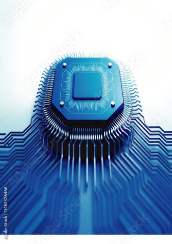  integrated circuit, tech innovation, futuristic tech, CPU, AI processor, motherboard, 