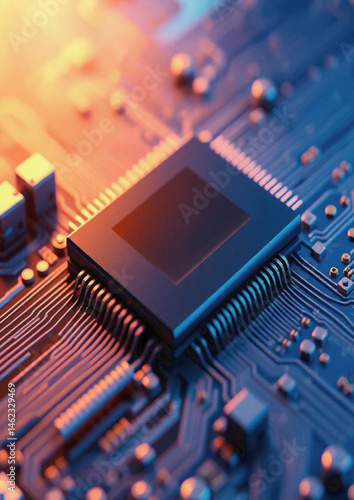 integrated circuit, tech innovation, futuristic tech, CPU, AI processor, 