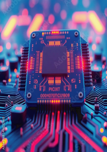 integrated circuit, tech innovation, futuristic tech, CPU, AI processor, 