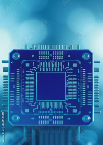 integrated circuit, tech innovation, futuristic tech, CPU, AI processor, 