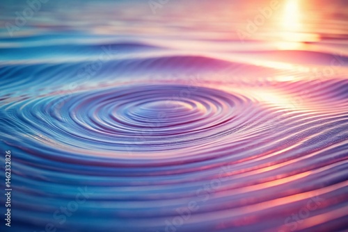 Pastel Pink Blue Lavender Water Ripple Concentric Circles Tilt Shift Miniature Soothing Calm