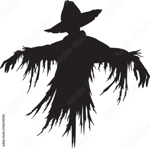 Black vector silhouette of a flying eagle with outstretched wings, a powerful symbol of wild nature