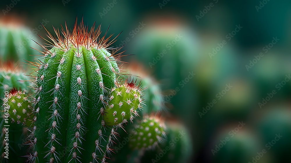 Intense Close-Up Artistry of a Light Green Cactus Highlighting Aggressive Spines, Serrated Edges, and a Crisp, Textured Surface in Minimalistic Style Intense Close-Up Artistry of a Light Green Cactus Highlighting Aggressive Spines, Serrated Edges, and a Crisp, Textured Surface in Minimalistic Style
