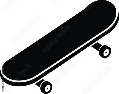 Skateboard silhouette, skateboard line art vector, skateboard outline drawing illustration