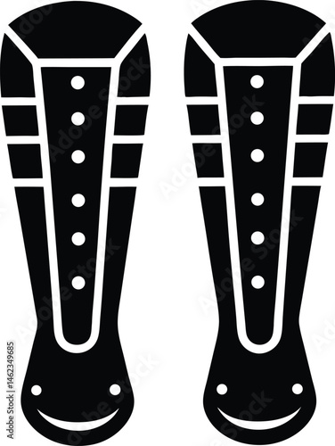 Shin Guards Vector Sports Equipment Design  
Protective Shin Guards Illustration Design  
Minimal Shin Guards Vector Graphic Art 