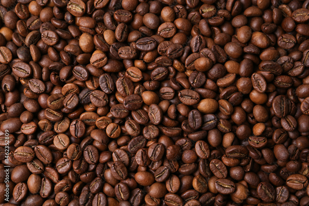 Aromatic coffee beans as background, top view Aromatic coffee beans as background, top view