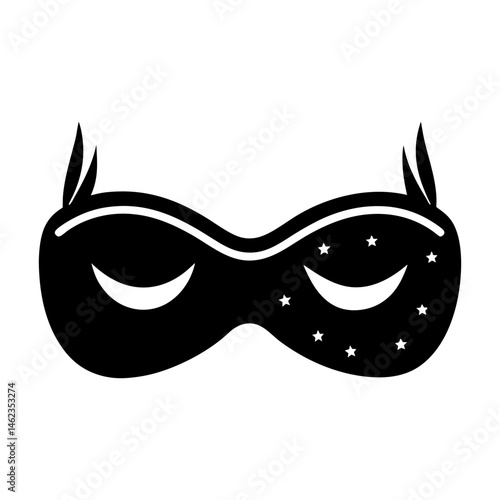 Sleep Mask silhouette vector