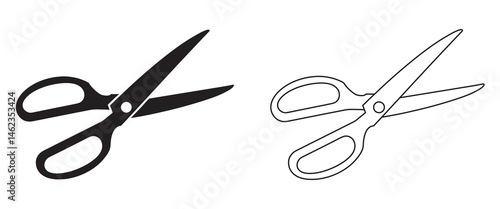 scissor silhouette, scissor icon vector illustration on a white background