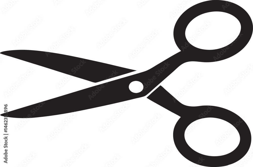 scissor silhouette, scissor icon vector illustration on a white background scissor silhouette, scissor icon vector illustration on a white background