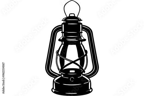 Single classic lantern black silhouette vector shape with transparency background, lantern, silhouette, vector, light, lamp, classic, traditional, open, rounded, black, design, art, symbol, graphic